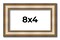 8x4 Refined Silver Picture Frame - UV Acrylic, Foam Board Backing, Hanging Hardware